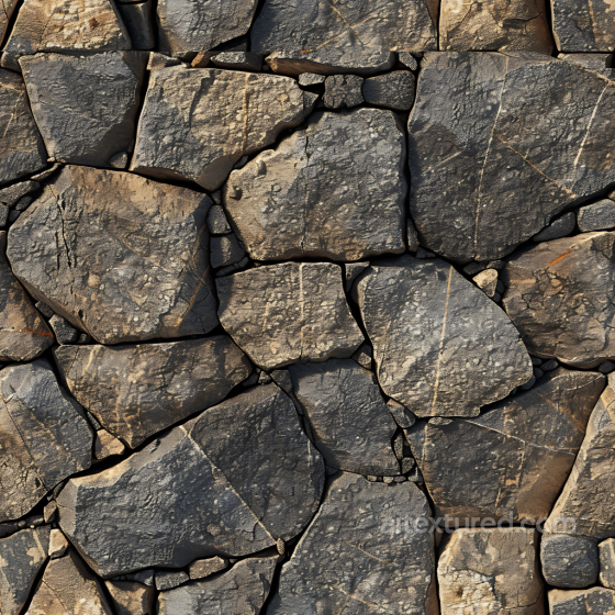 Stone Texture of Rugged Rocky Ground with Natural Cracks and Earthy Tones Stone texture preview