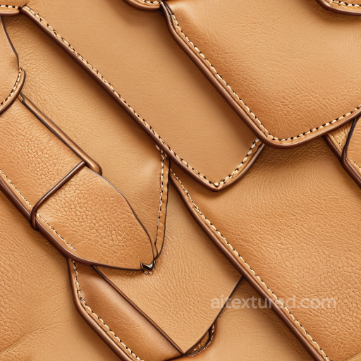 Smooth Tan Leather Seamless Texture with Detailed Stitching and Soft Grain seamless Leather PBR texture