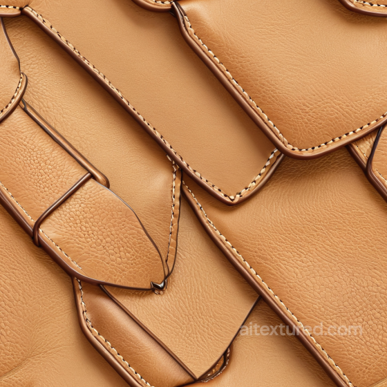 Smooth Tan Leather Seamless Texture with Detailed Stitching and Soft Grain Leather texture preview