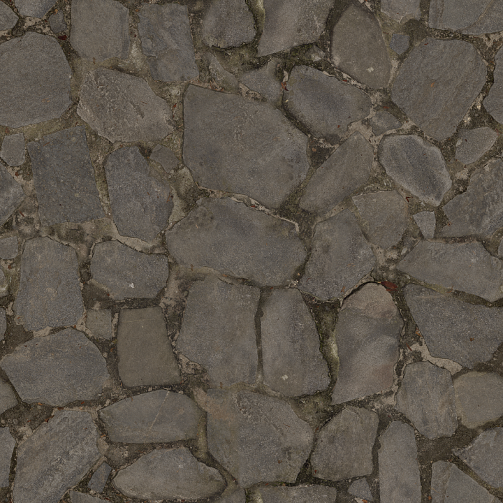 Gray Stone Path seamless PBR texture preview