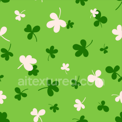 seamless Seamless 3D PBR Fabric Texture Featuring Green and Beige Clover Pattern texture 8k free download PBR