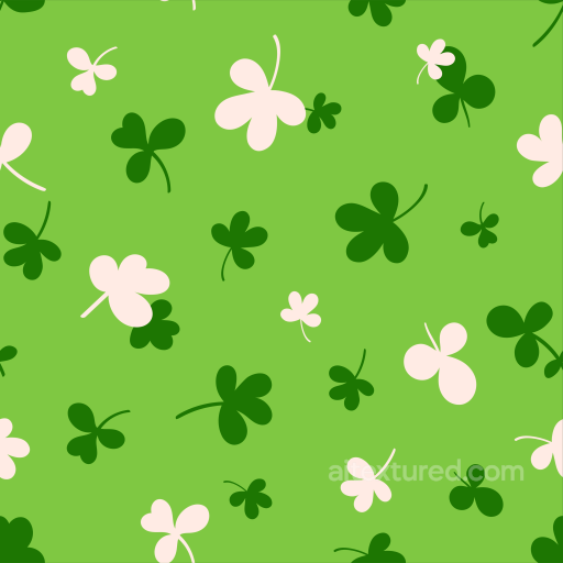 Fabric Texture Featuring Green and Beige Clover Pattern seamless St patrick digital paper bundle PBR texture
