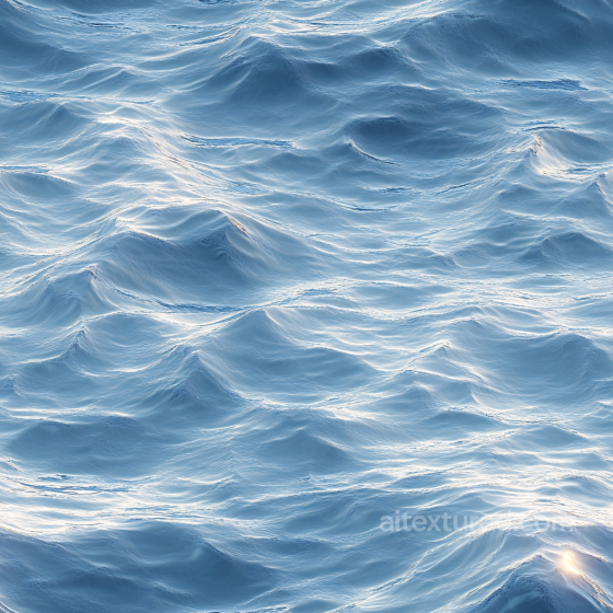 Water Texture of Realistic Ocean Surface with Gentle Waves and Reflective Highlights Water texture preview