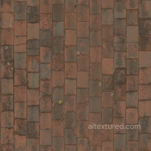 Rough Brick Bricks - Short Bricks Floor Red Brick Paving seamless Brick PBR texture
