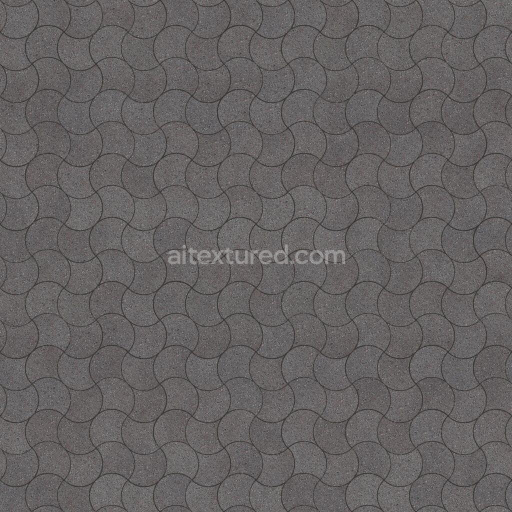 Preview — Fan-Shaped Grey Pavement Tiles with Marble Chips | Free PBR