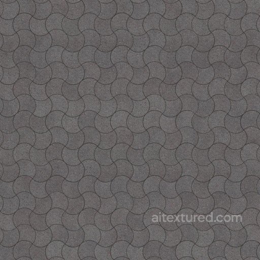 Fan-Shaped gray Pavement Tiles with Marble Chips | Free PBR seamless Marble PBR texture