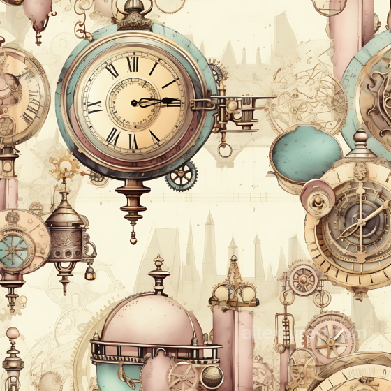 Featuring Vintage Steampunk Clockwork Elements Vintage Scrapbook texture preview