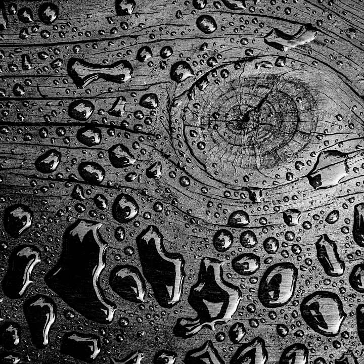 High-Detail of Water Droplets on Rough Wood Surface seamless PBR texture preview