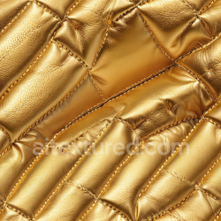 seamless Seamless 3D Quilted Gold Leather PBR Texture with Glossy Finish and Fine Stitching texture 8k free download PBR