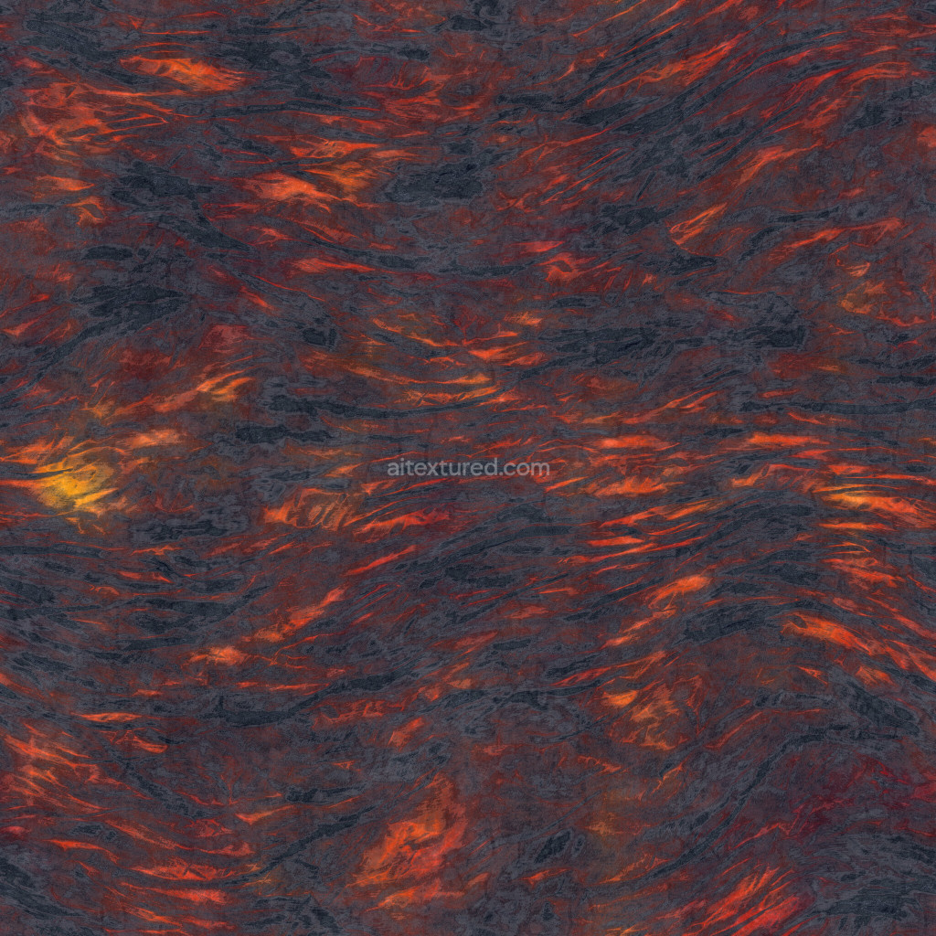 Seamless lava texture featuring fiery colors and smooth surface.