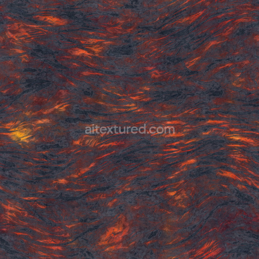 Lava Seamless Pbr Texture Fiery Hot Dark Smooth Detailed Realistic