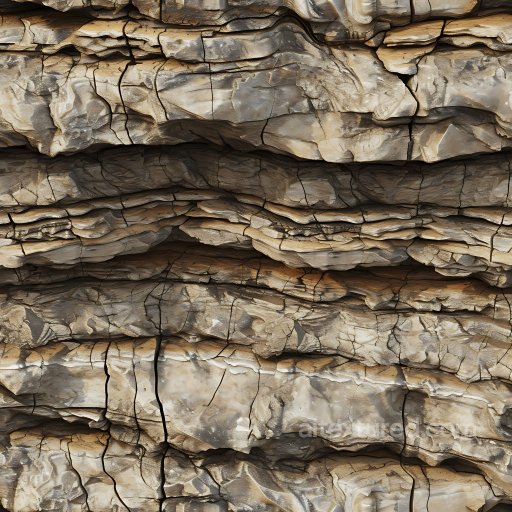Layered Sedimentary Cliff Rock PBR Texture with Cracks and Weathered Surfaces seamless Stone PBR texture