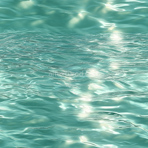 Seamless 3D Water PBR Texture with Tranquil Turquoise Pool Surface and Subtle Wave Ripples