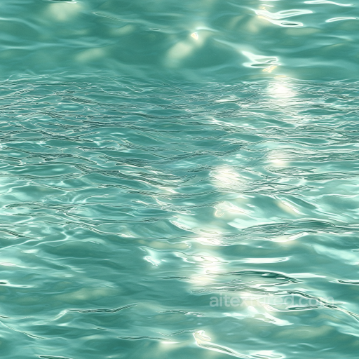 Water PBR Texture with Tranquil Turquoise Pool Surface and Subtle Wave Ripples seamless Water PBR texture