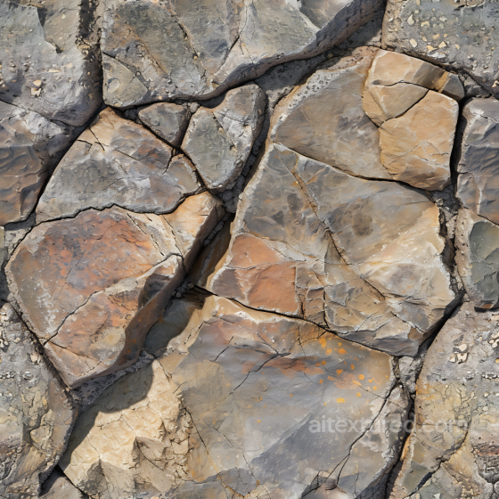 Weathered Stone Rock Ground PBR Texture with Natural Cracks and Earthy Tones Stone texture preview