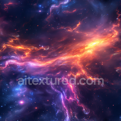 seamless Seamless 3D Space PBR Texture Featuring Vibrant Nebula Clouds and Cosmic Glow texture 8k free download PBR