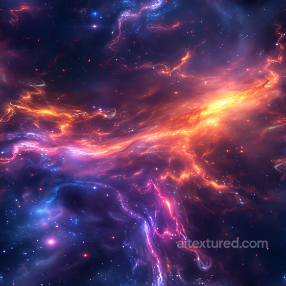 Space PBR Texture Featuring Vibrant Nebula Clouds and Cosmic Glow Star, space, planets texture preview