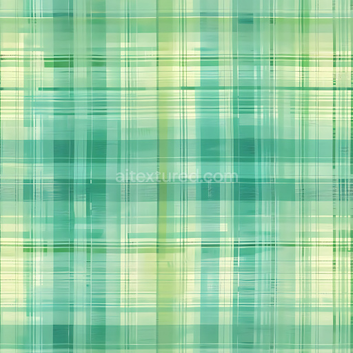 Seamless 3D Plaid Pattern Metal PBR Texture in Soft Teal and Green Tones