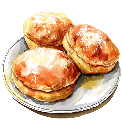 Breakfast Scene Featuring Argentinian Facturas Pastries with Dulce de Leche on Plate