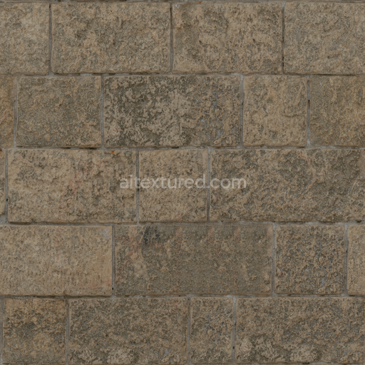 Blocks Large Old — Rough Wall Brick Large Old Rough — PBR seamless 3D texture