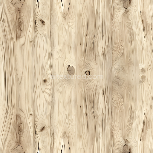 Seamless 3D PBR Light Pine Wood Planks Texture with Natural Knots and Grain