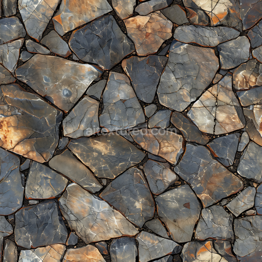 Seamless 3D Weathered Stone Wall PBR Texture with Rust and Cracks