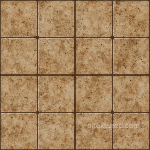 Dirty Glazed Ceramic Tile Seamless Texture seamless Ceramic-tile PBR texture