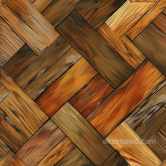 Rustic Reclaimed Wood Parquet Seamless Texture with Varied Grain Patterns Wood texture preview