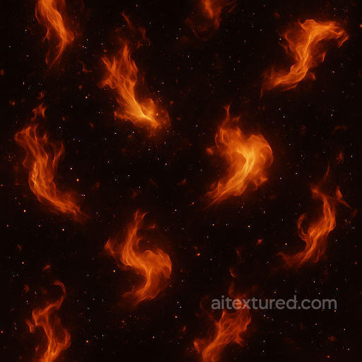fire sparks and fire burst PBR 8K surface seamless Fire PBR texture