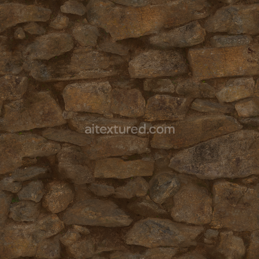 Earthy Stone Wall — Rock Rocks Wall Wall Rocky Cracks — PBR seamless 3D texture