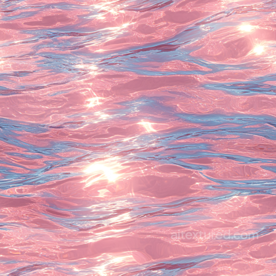 Pink Water Surface Texture with Shimmering Glossy Waves Water texture preview
