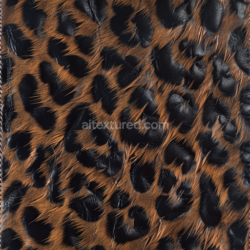 Seamless 3D PBR Leather Texture Featuring Black Spotted Hairy Pattern