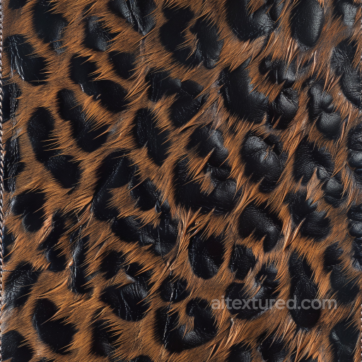 Leather Texture Featuring Black Spotted Hairy Pattern seamless Leather PBR texture