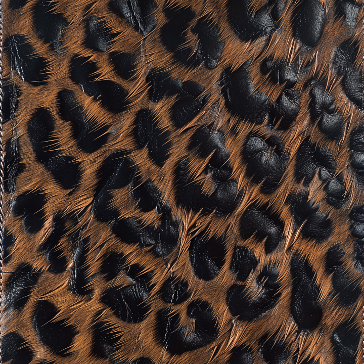 Leather Featuring Black Spotted Hairy Pattern seamless PBR texture preview