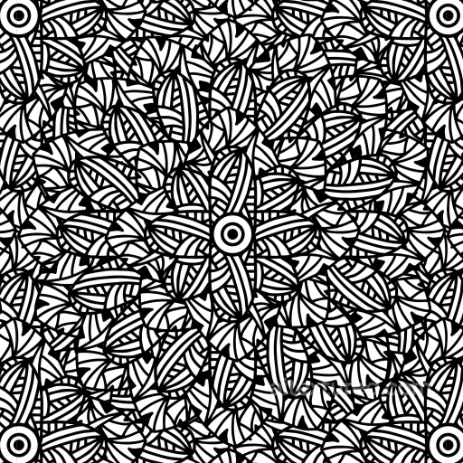 with Abstract Black & White Intricate Pattern seamless White & Black PBR texture