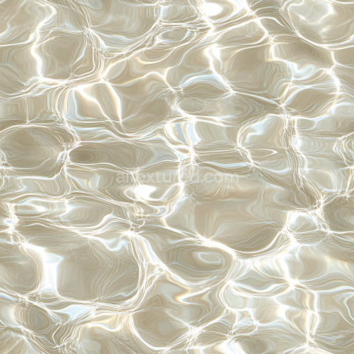 Seamless 3D PBR Texture of Clear Shallow Water with Gentle Ripple Patterns and Soft Reflections