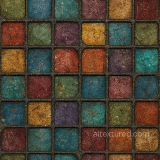 Worn Stained Glass Seamless Texture seamless Glass PBR texture