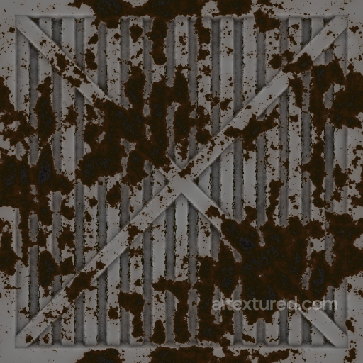 Archviz Corrugated Metal Metallic Old Rust Rusted - Seamless PBR Texture seamless Metal PBR texture