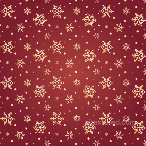 Christmas Glitter Texture with Gold Snowflakes on Red Background seamless Christmas glitter PBR texture