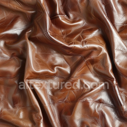 seamless Seamless 3D Glossy Brown Leather PBR Texture with Wrinkles and Fine Grain texture 8k free download PBR