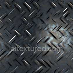 seamless Seamless 3D Steel Diamond Plate PBR Texture with Glossy Black Finish texture 8k free download PBR