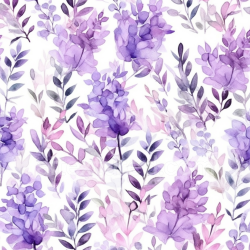 seamless Seamless 3D PBR Purple Watercolor Floral Fabric Texture with Soft Leaf Patterns texture 8k free download PBR