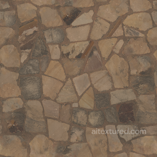 Weathered Rock Pathway - Stone Pathway Rock Pathway Path seamless Rock PBR texture