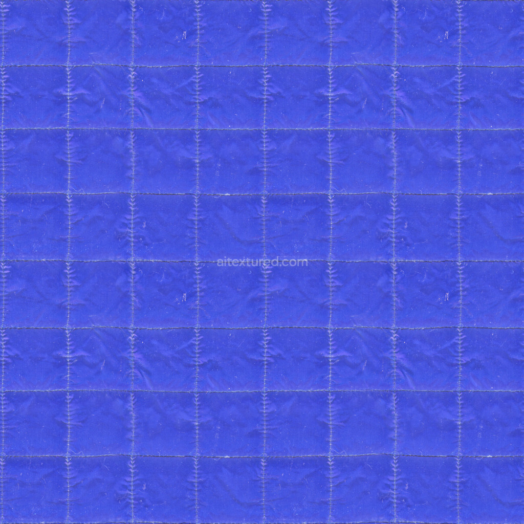 Seamless blue fabric PBR texture with detailed pattern