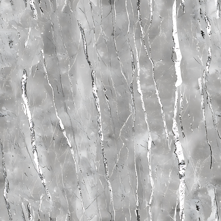 Gray Marble with Elegant Silver Streaks and Polished Finish seamless PBR texture preview