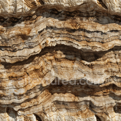 seamless Seamless 3D Layered Sedimentary Rock PBR Texture with Natural Brown and Beige Strata texture 8k free download PBR