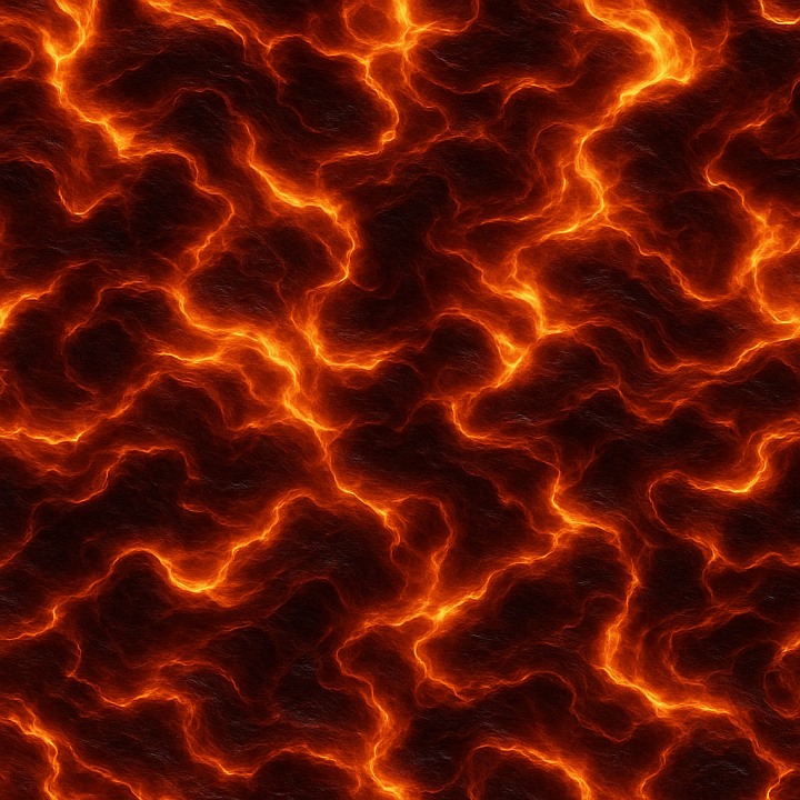 Glowing Molten Surface seamless PBR texture preview