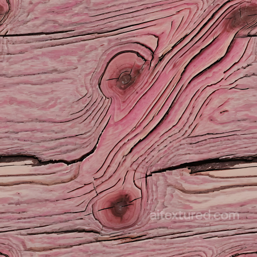 Pink Stained Rustic Wood Planks Seamless Texture with Prominent Knots and Grain seamless Wood PBR texture