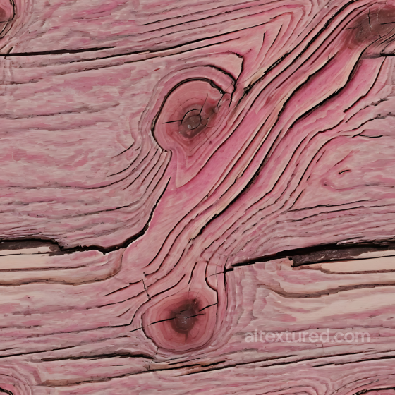 Pink Stained Rustic Wood Planks Seamless Texture with Prominent Knots and Grain Wood texture preview