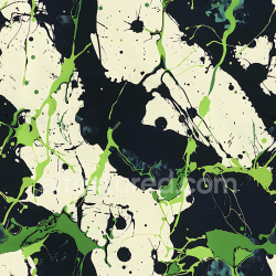 seamless Seamless 3D Urban Splatter Camouflage PBR Texture with High-Contrast Black, Ivory, and Green Splatters texture 8k free download PBR
